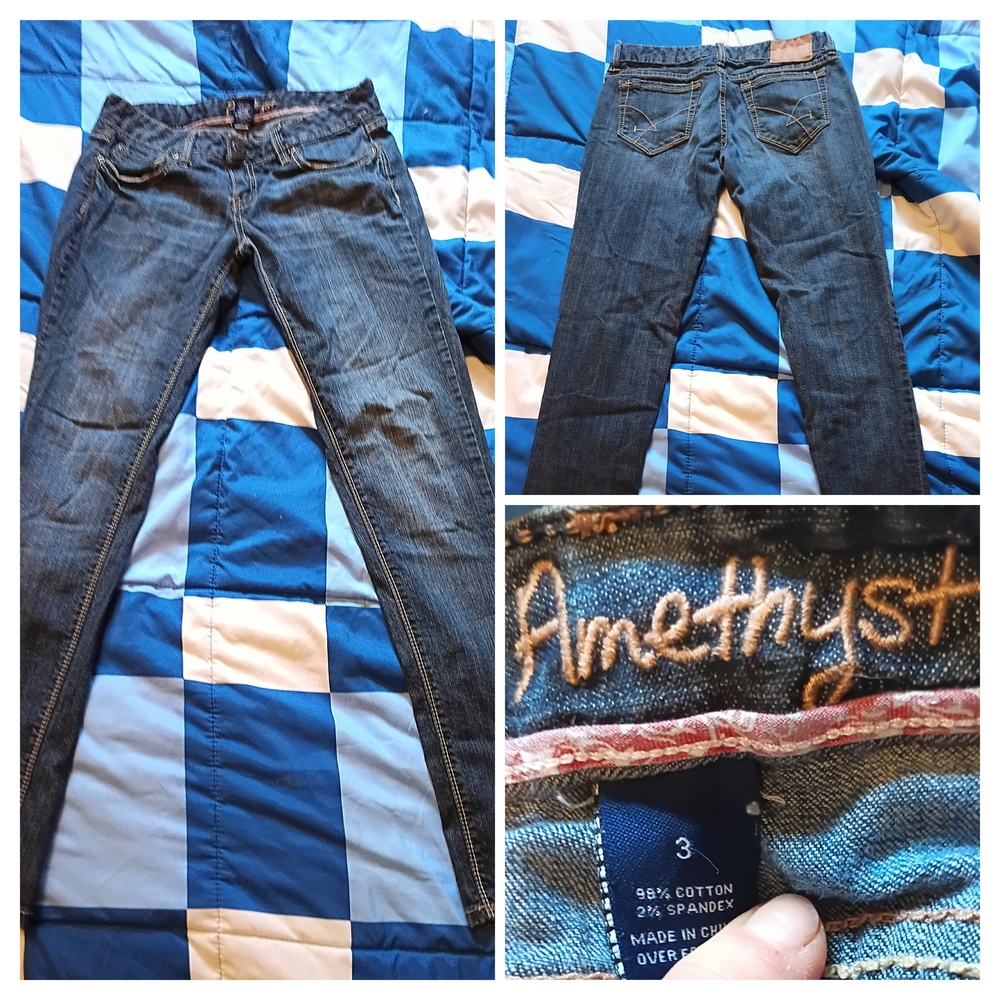 Amethyst Jeans Women's Blue Skinny Stretch Jeans Size 3